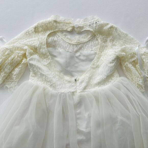 Trish Scully Bella Rafaela Girls Cream Lace Dress Size 6 Holiday Party Pageant - Picture 6 of 6